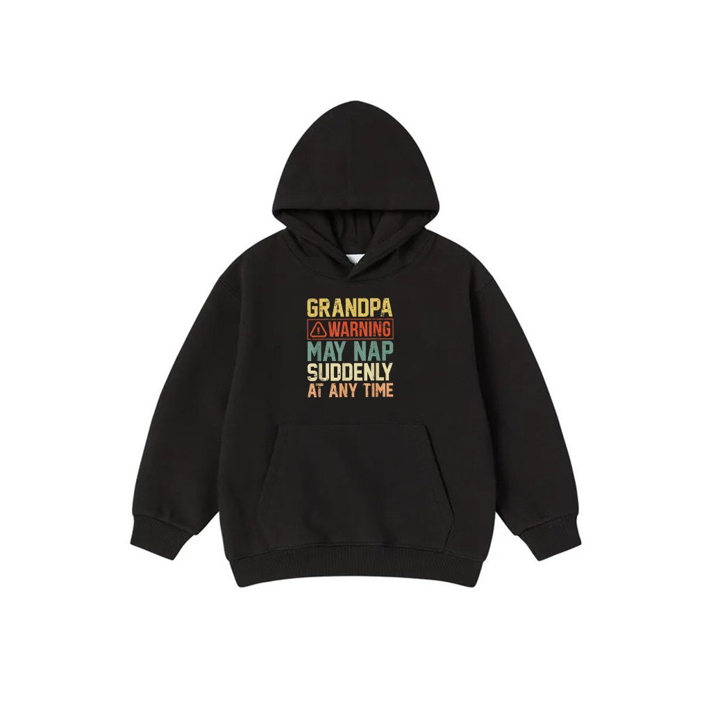 Grandpa Father's Day Gift Distressed May Nap At Any Time Hoodie