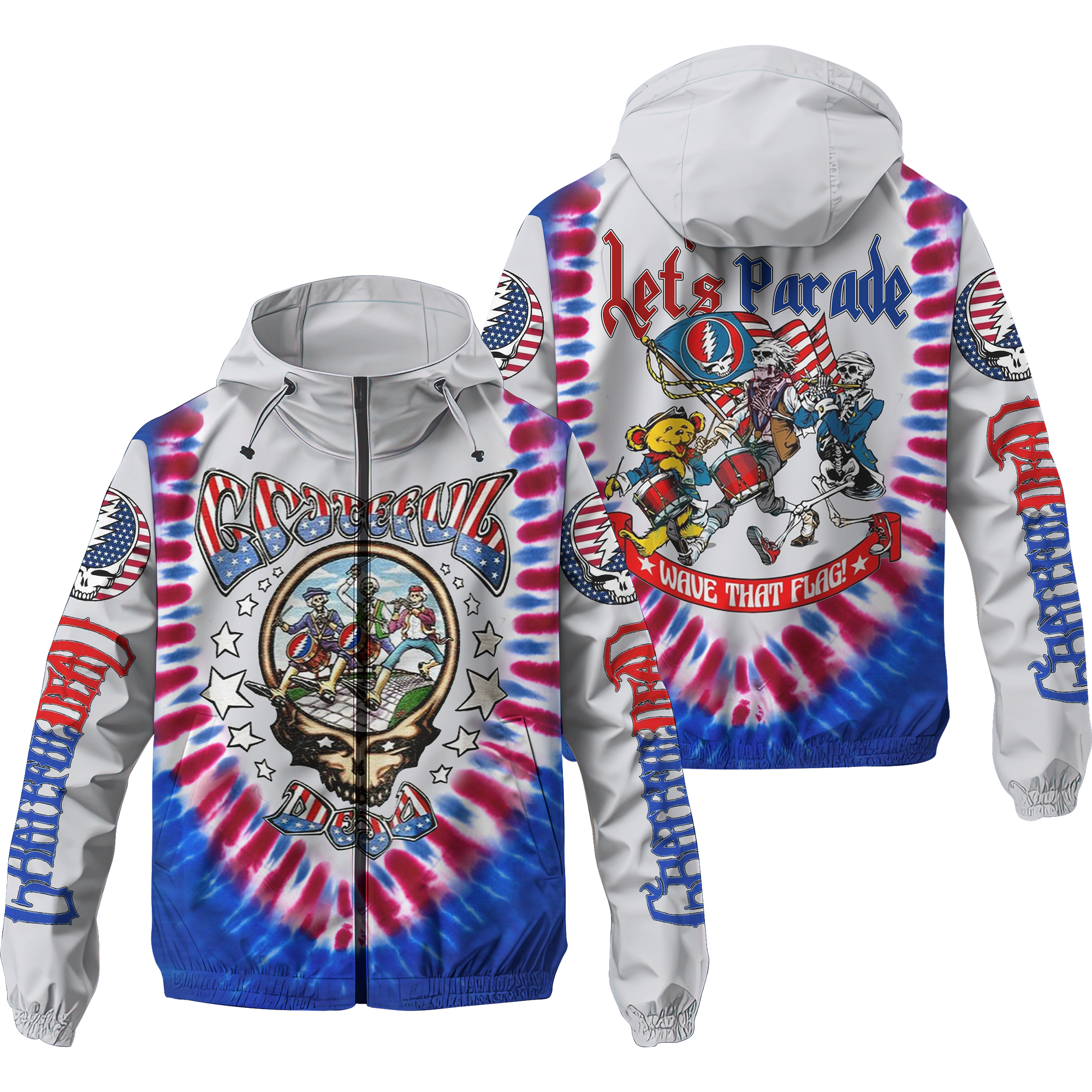 Grateful Dead Rock Band Windbreaker Jacket