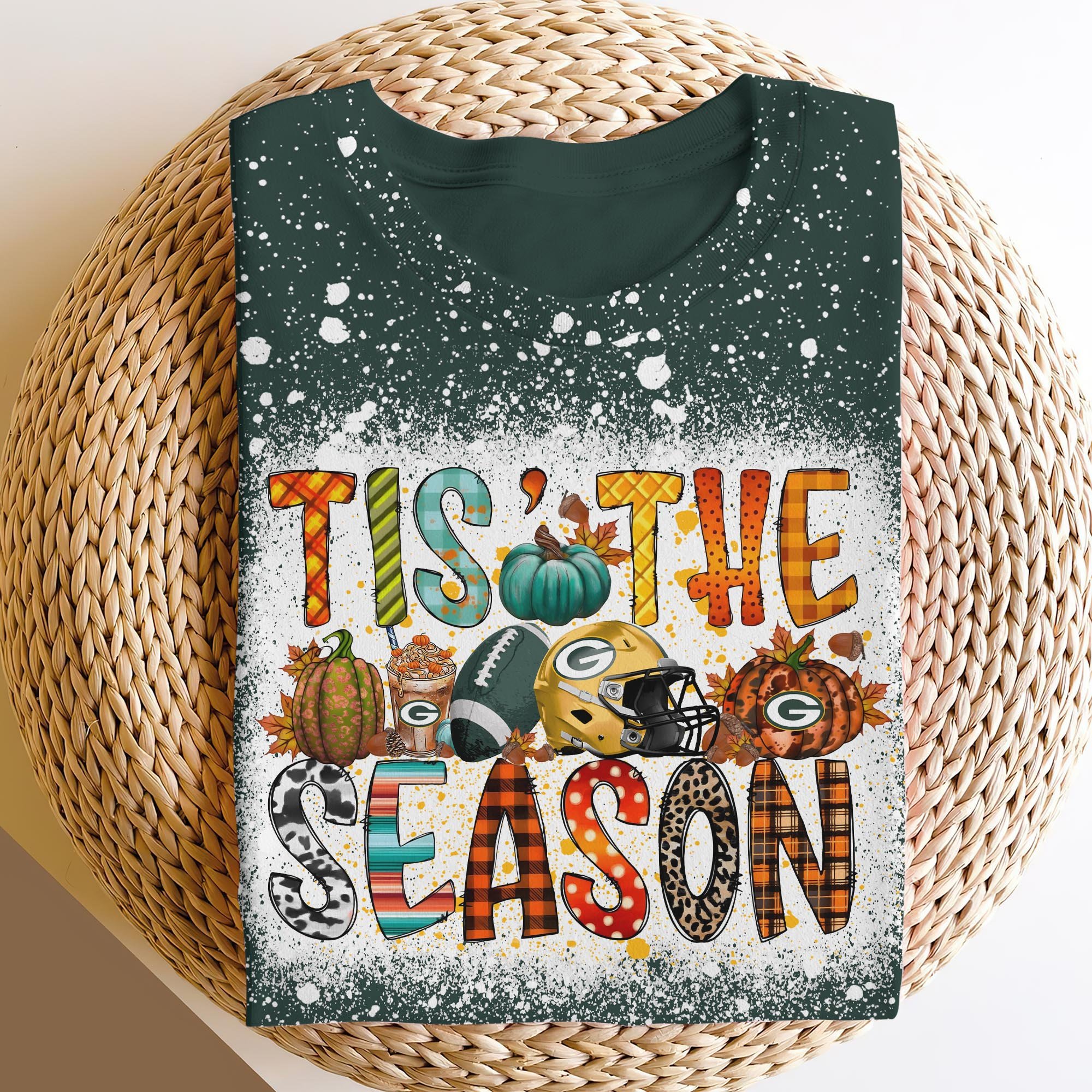 Green Bay Packers 3D Shirts, Tis The Season Shirts, Sport Shirts For Fan
