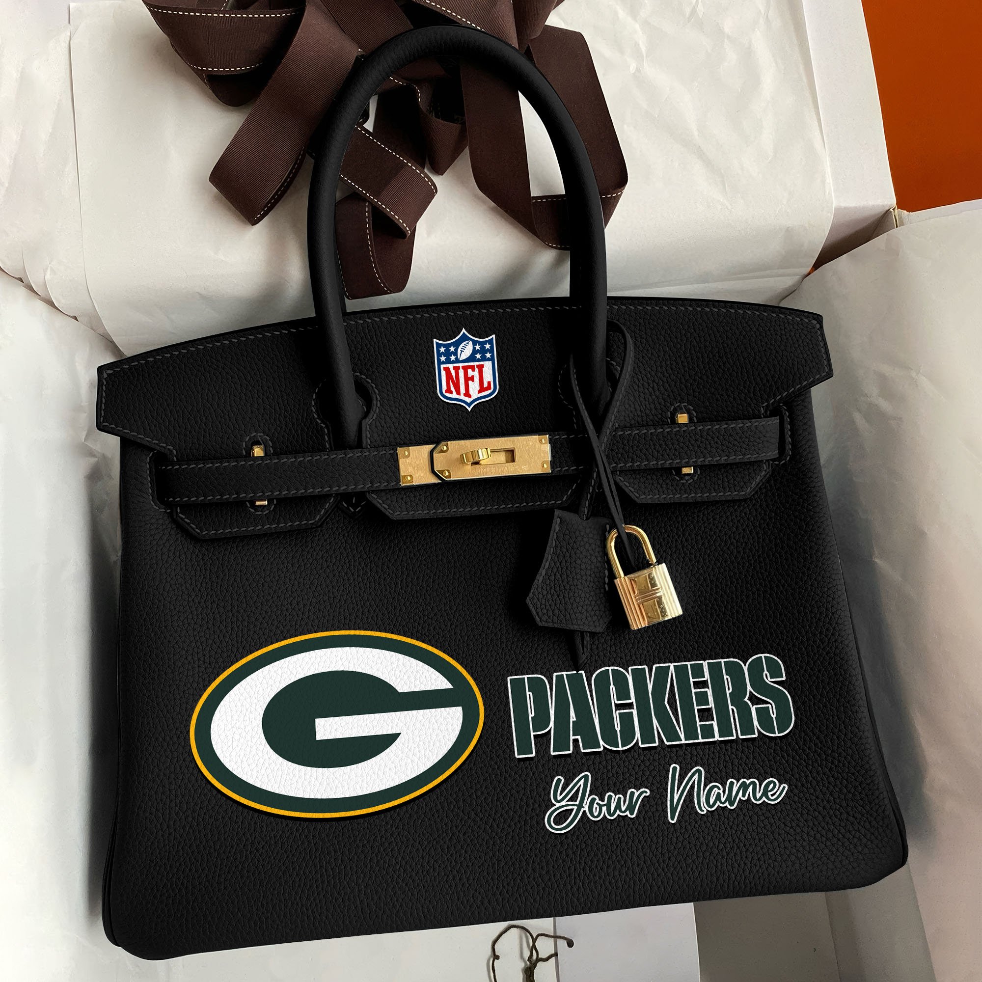 Green Bay Packers Deluxe Handbag For Women Custom Your Name 2025 Versions, Sport Deluxe Handbag
