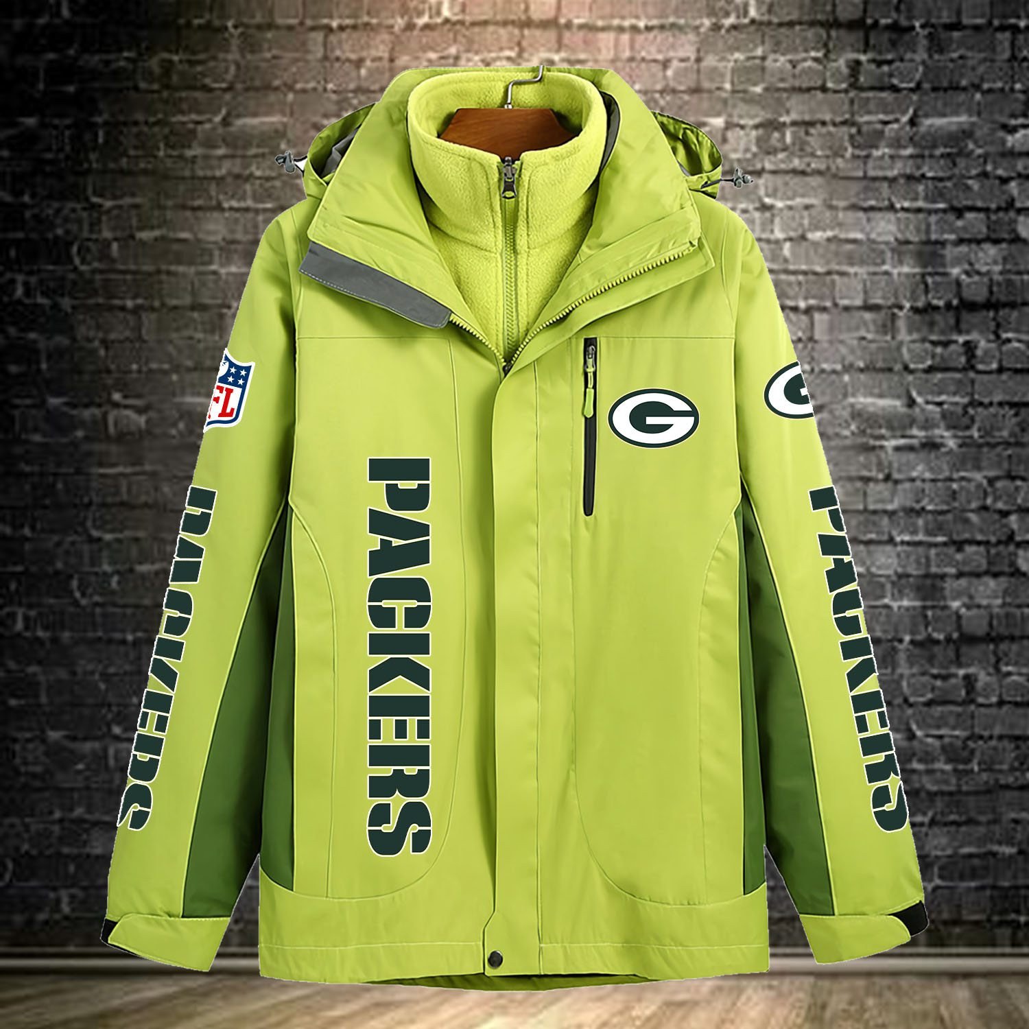 Green Bay Packers NFL Personalized Windbreaker Jacket For Fan