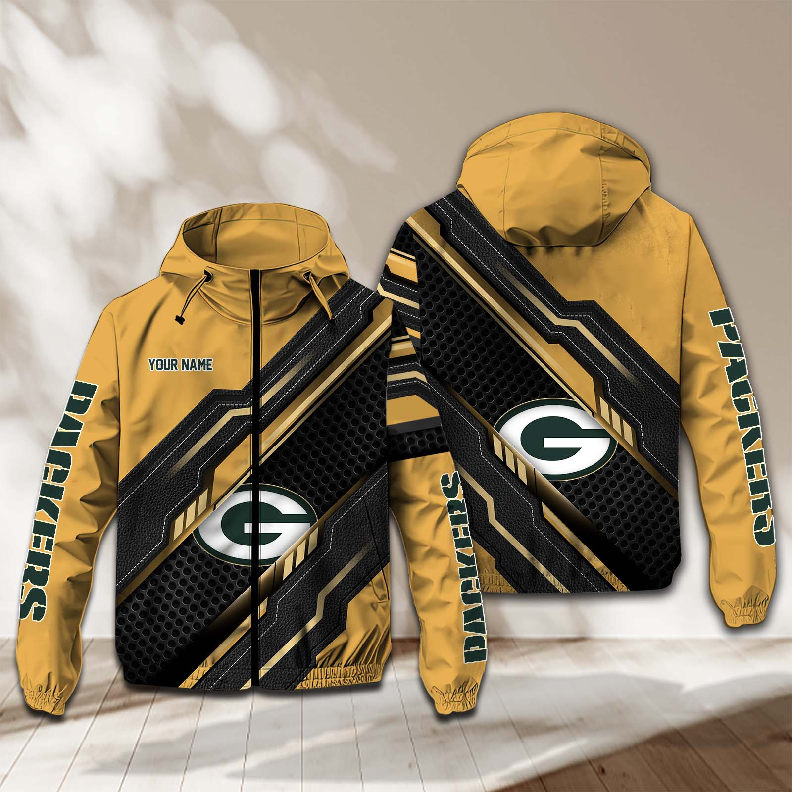 Green Bay Packers NFL Personalized Windbreaker Jacket For Fan