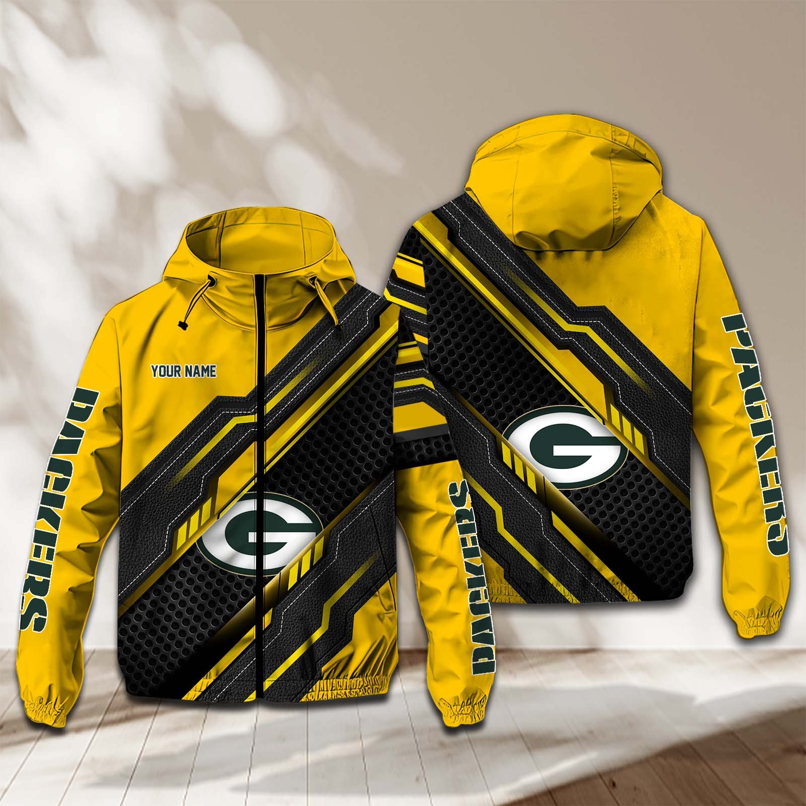 Green Bay Packers NFL Personalized Windbreaker Jacket For Fan