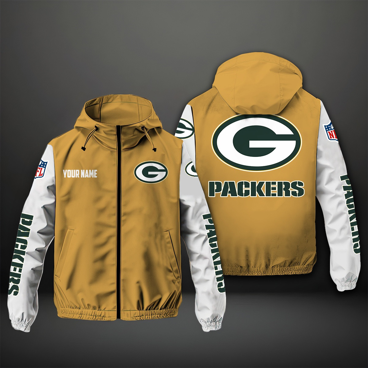 Green Bay Packers NFL Personalized Windbreaker Jacket For Fan
