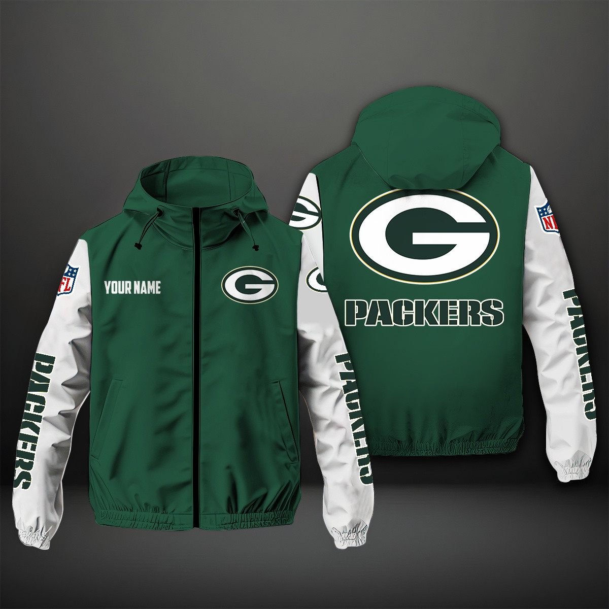 Green Bay Packers NFL Personalized Windbreaker Jacket For Fan