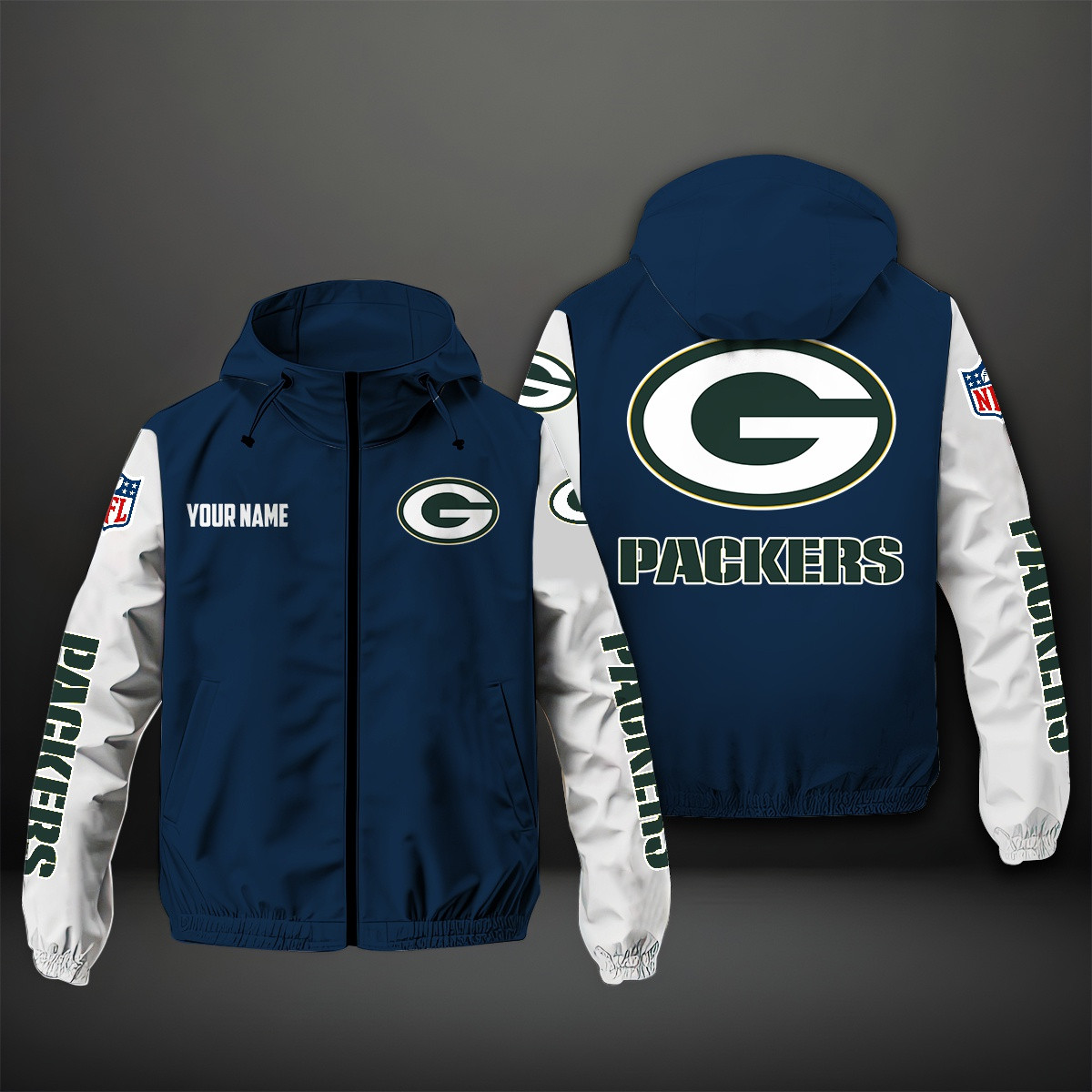 Green Bay Packers NFL Personalized Windbreaker Jacket For Fan