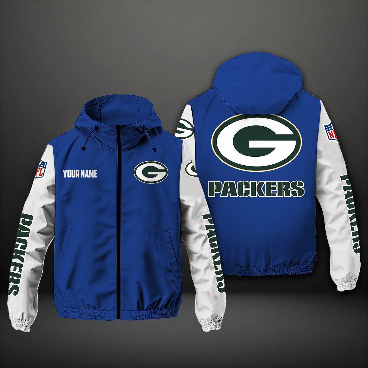 Green Bay Packers NFL Personalized Windbreaker Jacket For Fan
