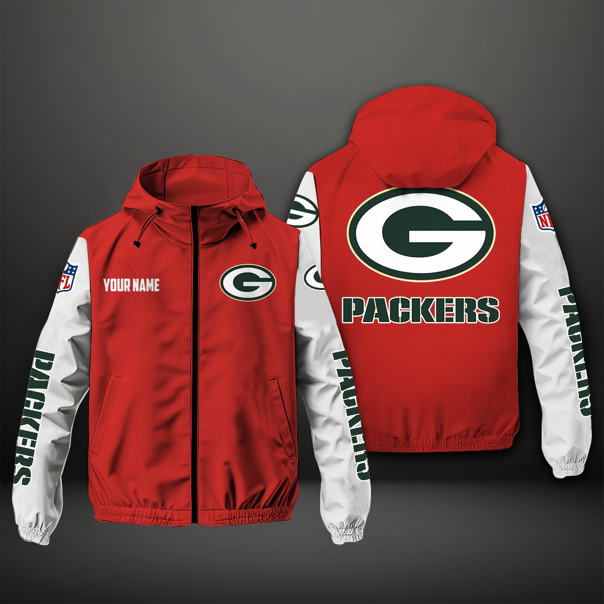Green Bay Packers NFL Personalized Windbreaker Jacket For Fan