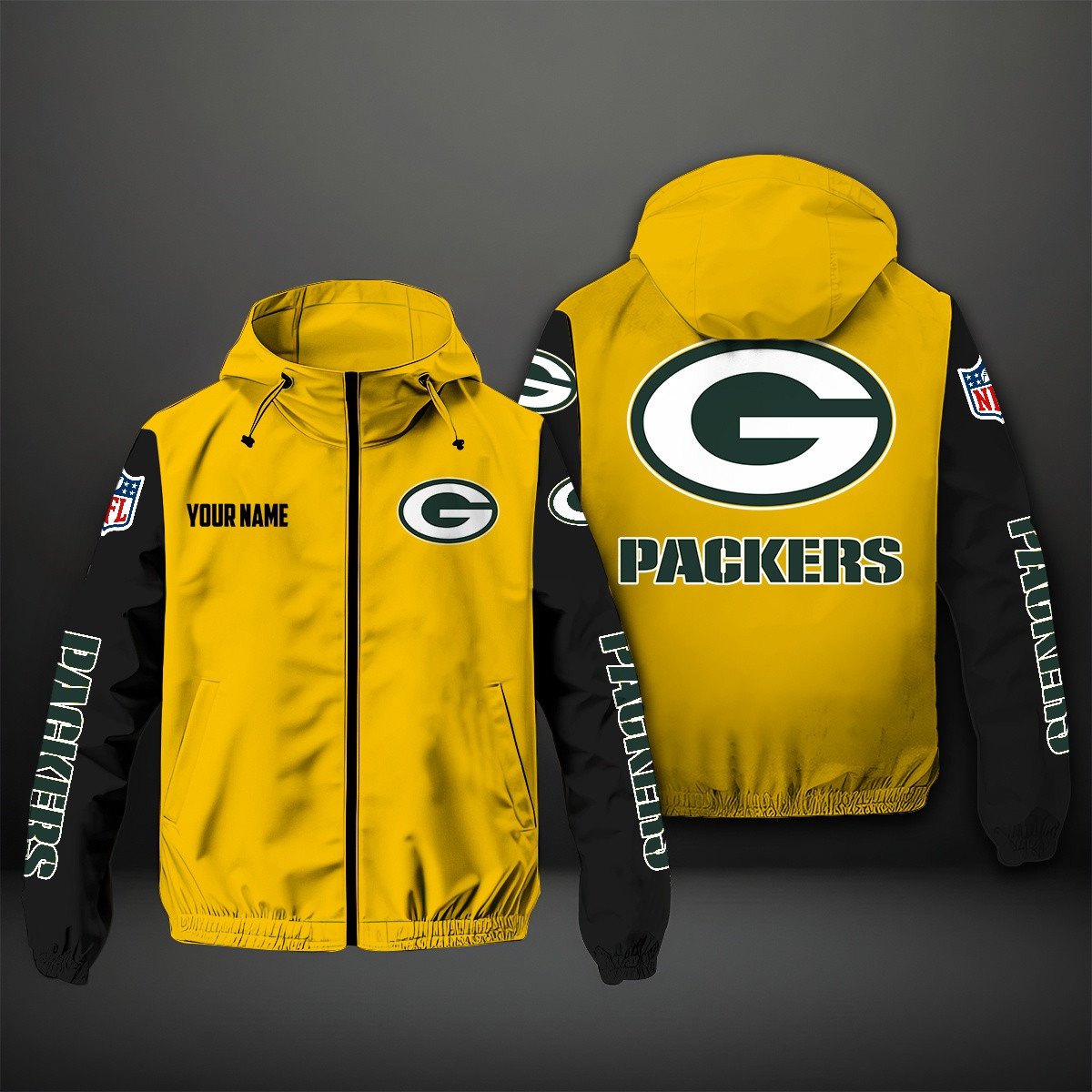 Green Bay Packers NFL Personalized Windbreaker Jacket For Fan