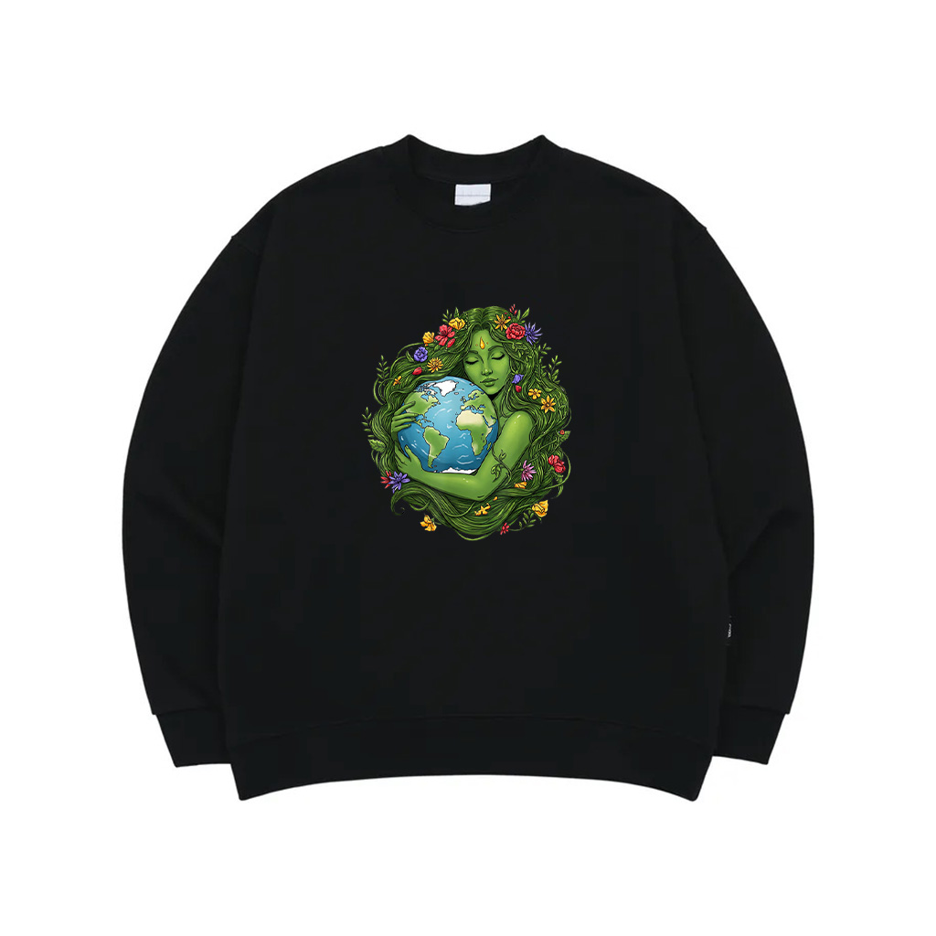 Green Mother Nature Earth Day Planet Earth Mother Women Girl Sweatshirt