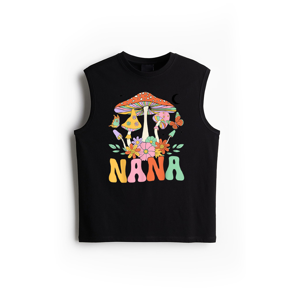 Groovy Cute Nana Mushroom Floral Mom Mommy Mothers Day Women Tank Top