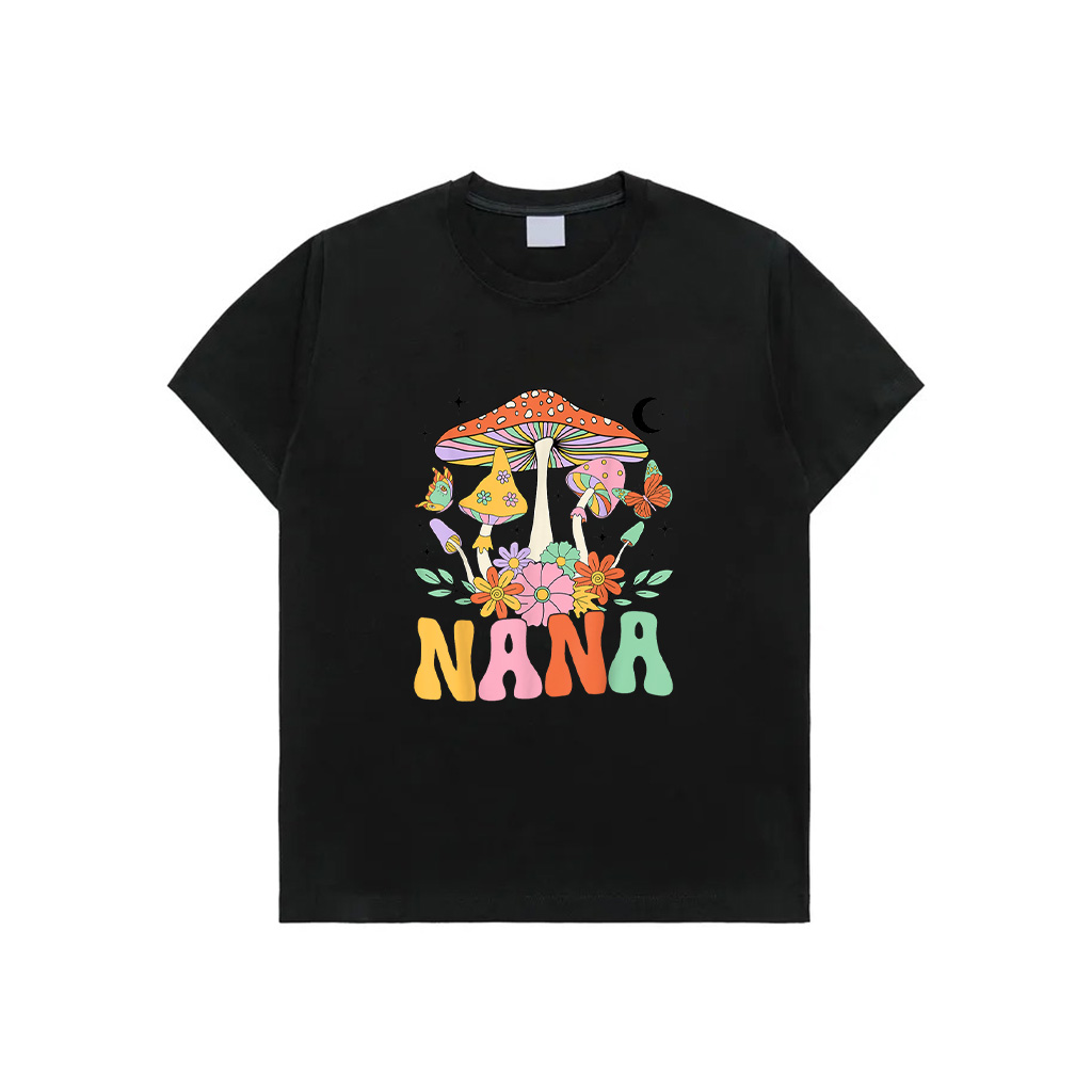 Groovy Cute Nana Mushroom Floral Mom Mommy Mothers Day Women T-Shirt