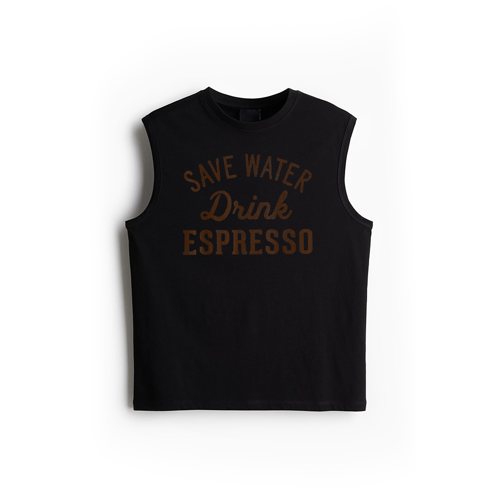 Grunge Vintage Save Water Drink Espresso Tank Top