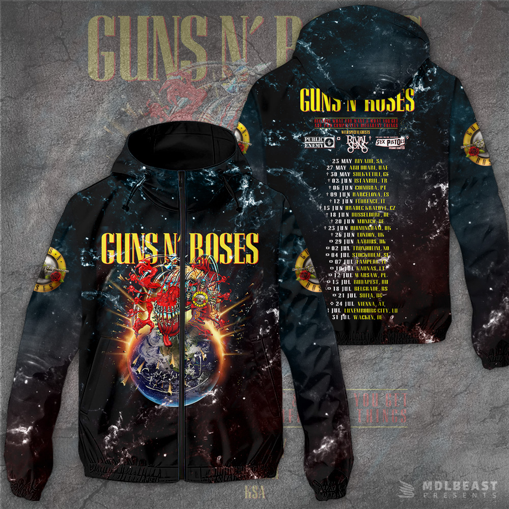 Guns N Roses Music Style Windbreaker Jacket For Fans