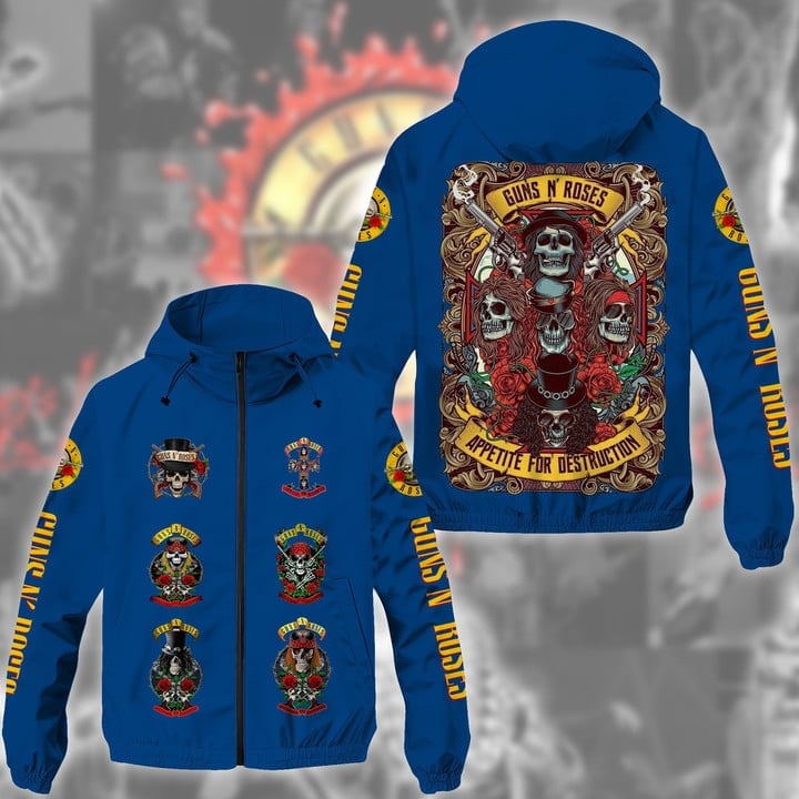 Guns N Roses Music Windbreaker Outdoor Jacket