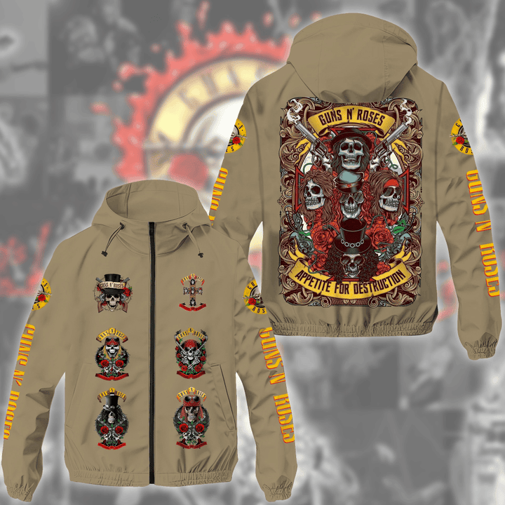 Guns N Roses Music Windbreaker Outdoor Jacket