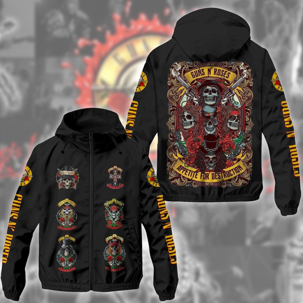 Guns N Roses Music Windbreaker Outdoor Jacket