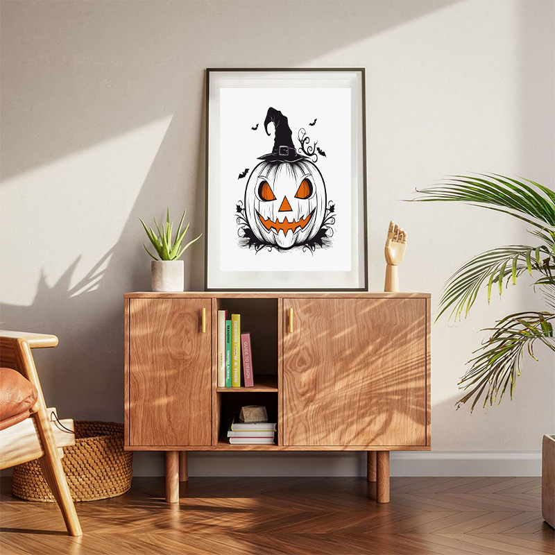 Halloween Pumpkin Silhouette Poster