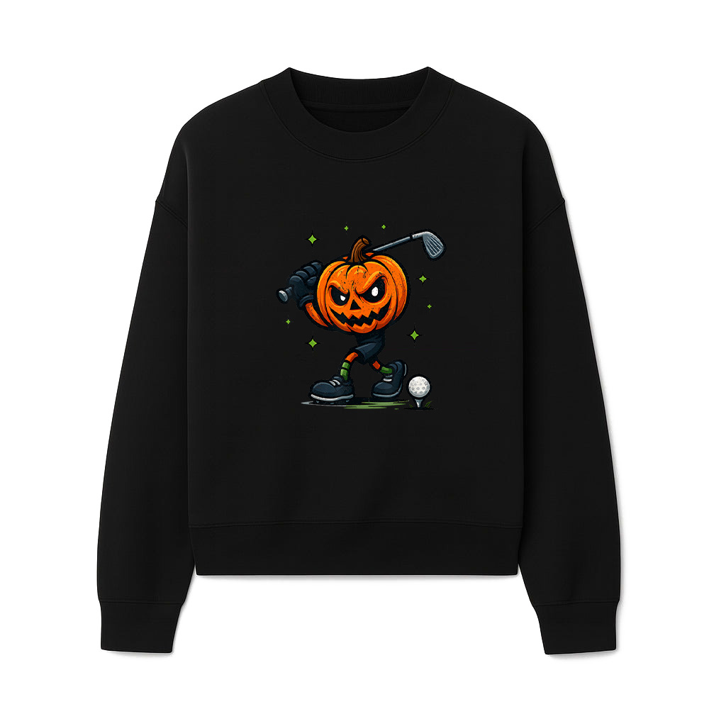 Halloween Scary Pumpkin Golf Spooky Vibes Vintage Sweatshirts 06-10-2025