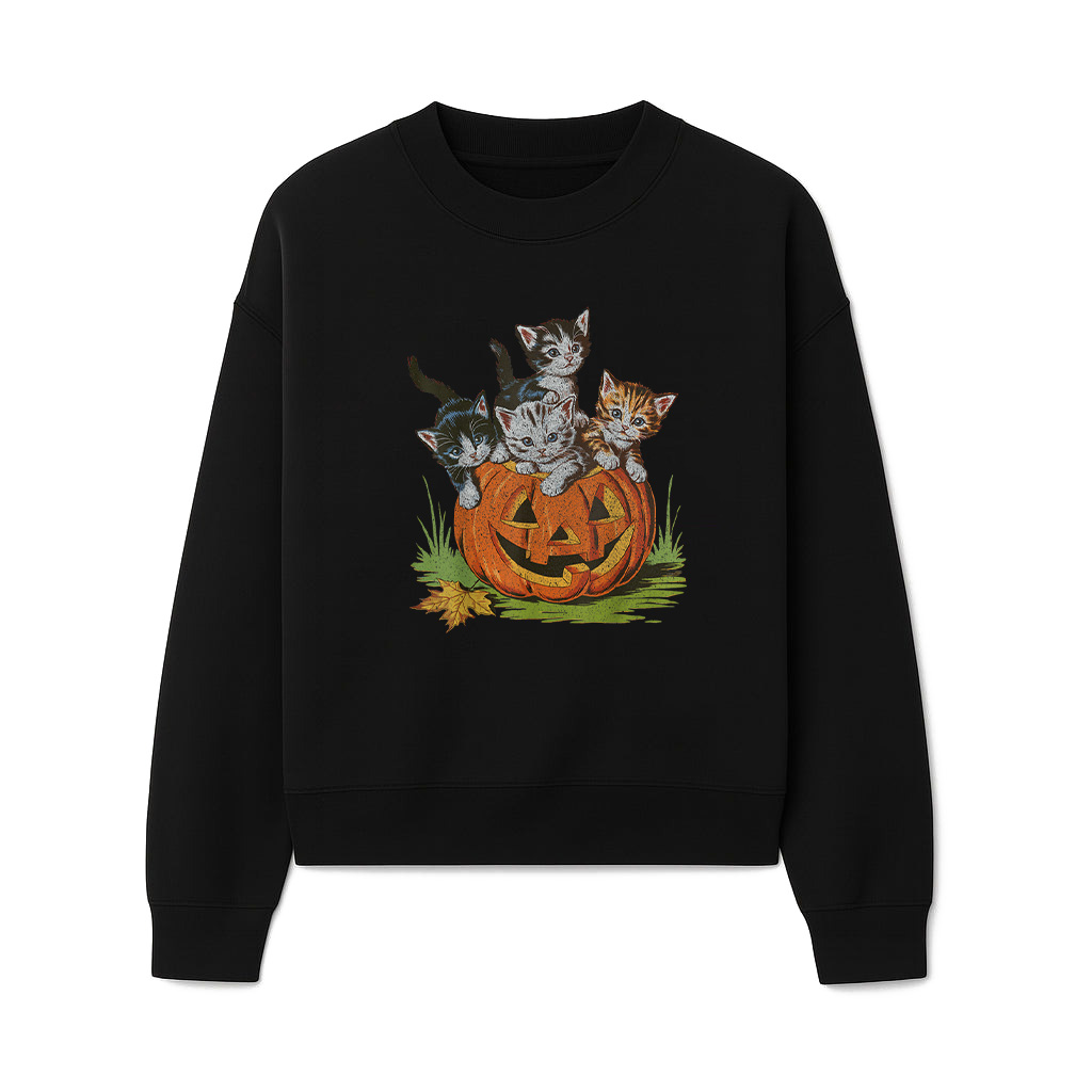 Halloween Vintage 90S Cat Pumpkin Spooky Season Sweatshirts 06-10-2025
