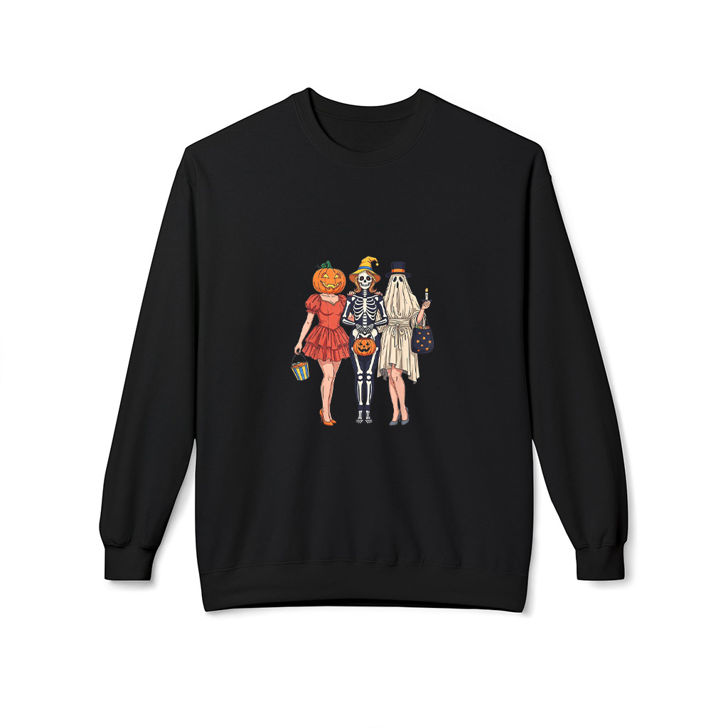 Halloween Witch Retro Vintage Pumpkin Pin Up Adult Humor Sweatshirts