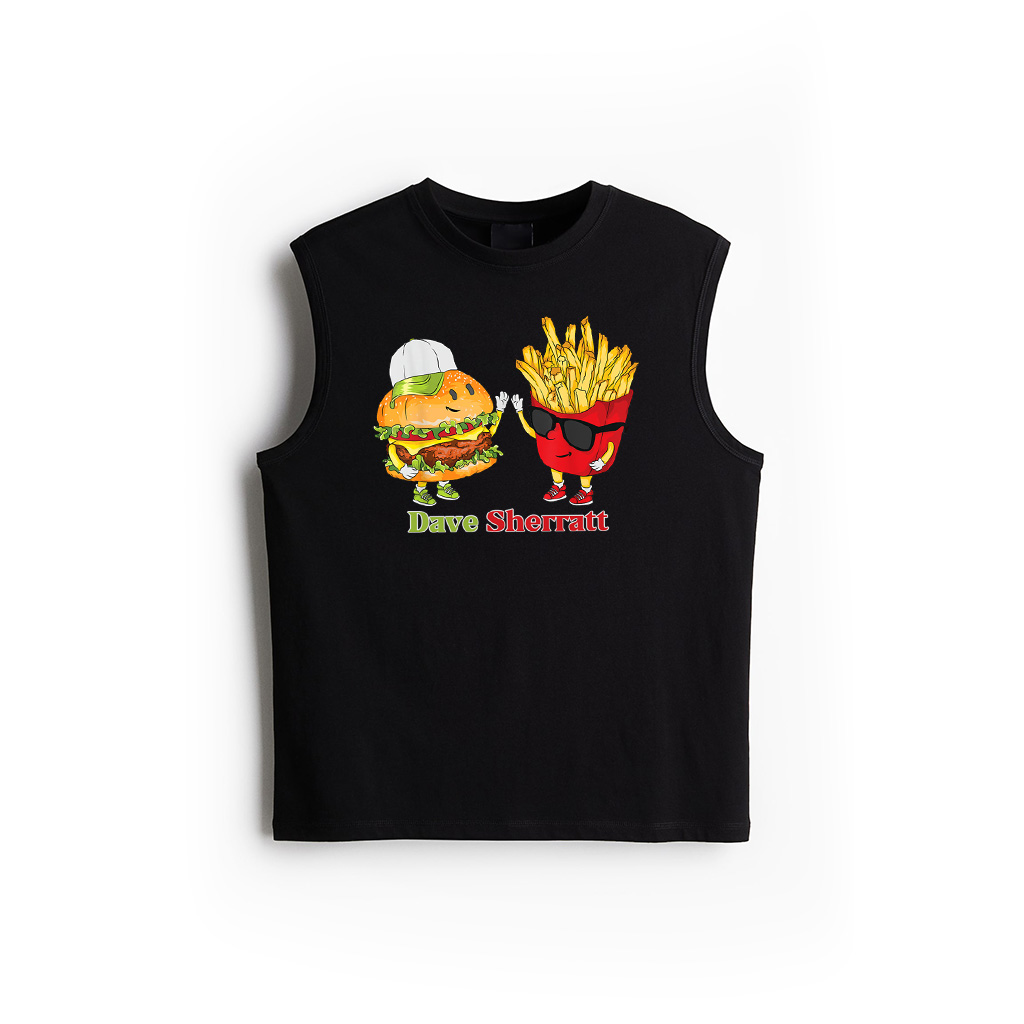 Hamburger Fries High Five Cool Fun Combo Snacks Funny Gift Tank Top