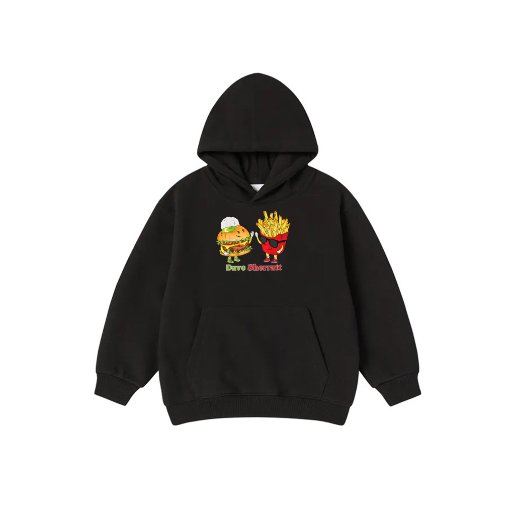 Hamburger Fries High Five Cool Fun Combo Snacks Funny Gift Hoodie