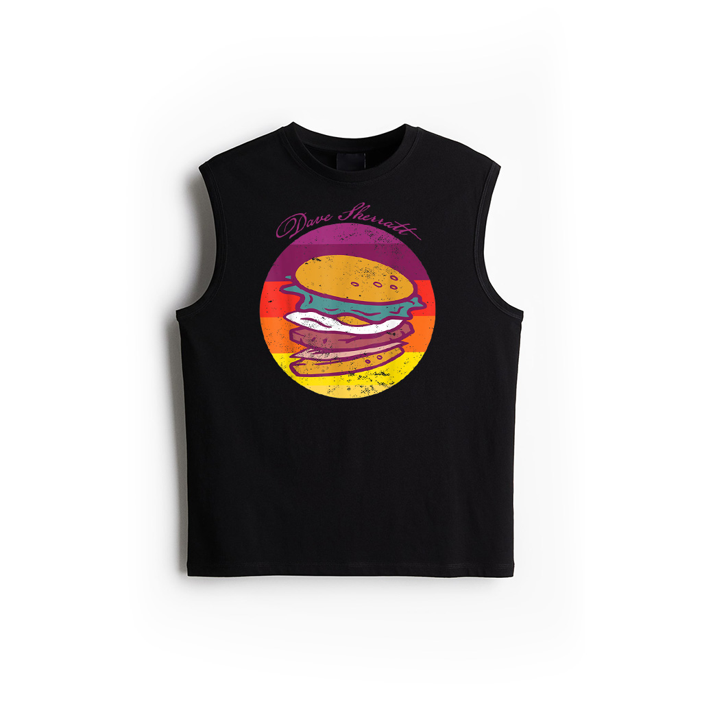 Hamburger Retro Vintage Cheeseburger 80S Tank Top