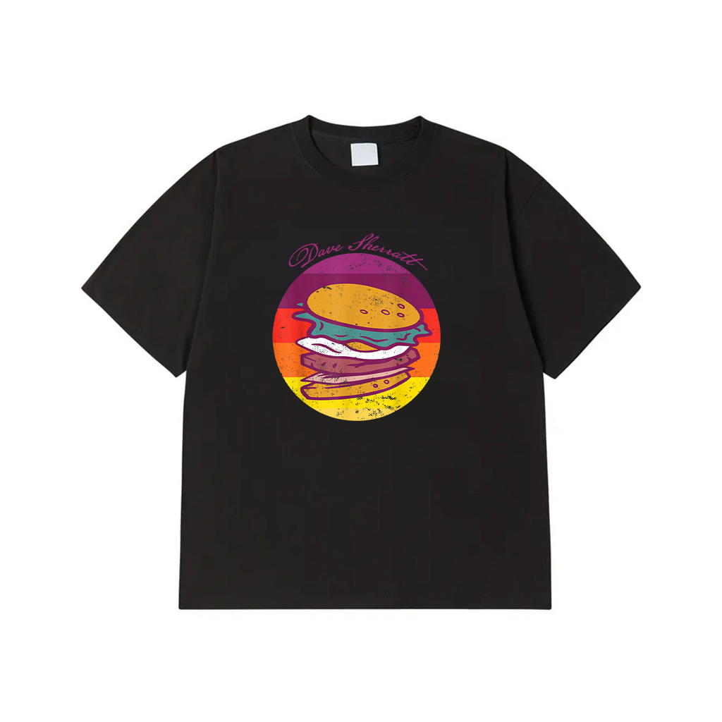 Hamburger Retro Vintage Cheeseburger 80S T-Shirt