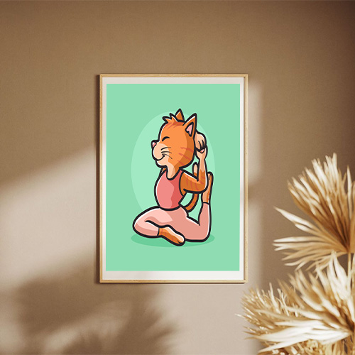 Hand Drawn Illustration For International Yoga Day Celebration Poster