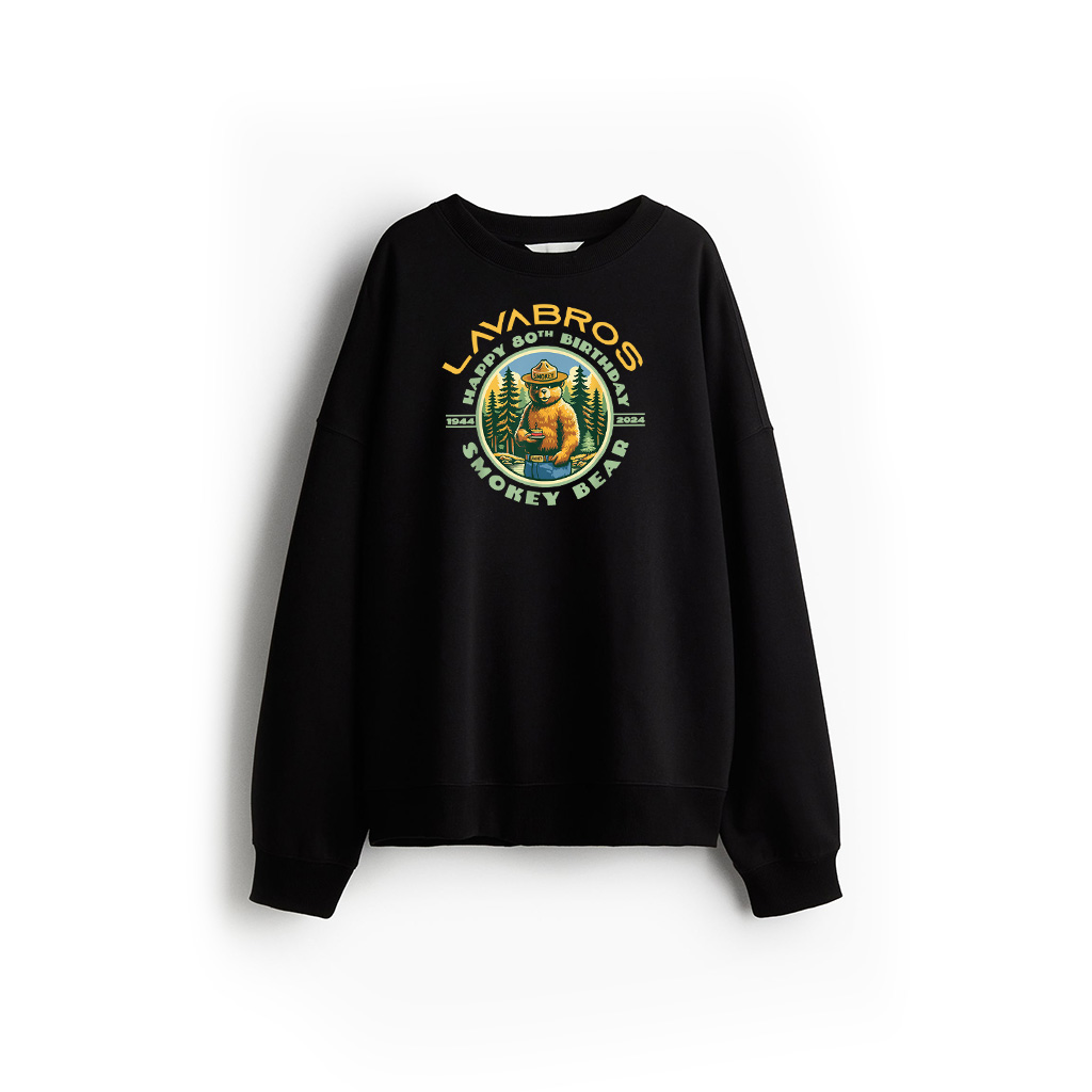 Happy 80Th Birthday Smokey Bear Officially Licensed Sweatshirt