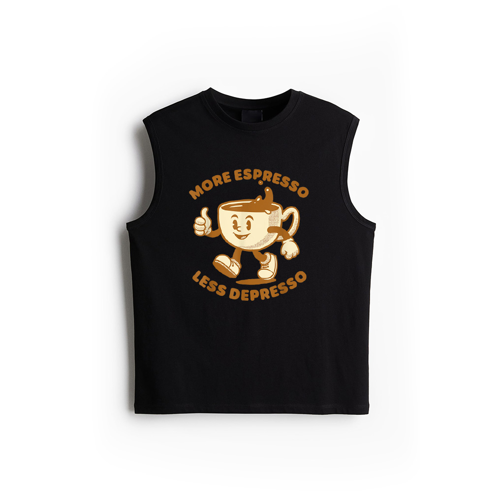 Happy Espresso Cup More Expresso Less Depresso Tank Top