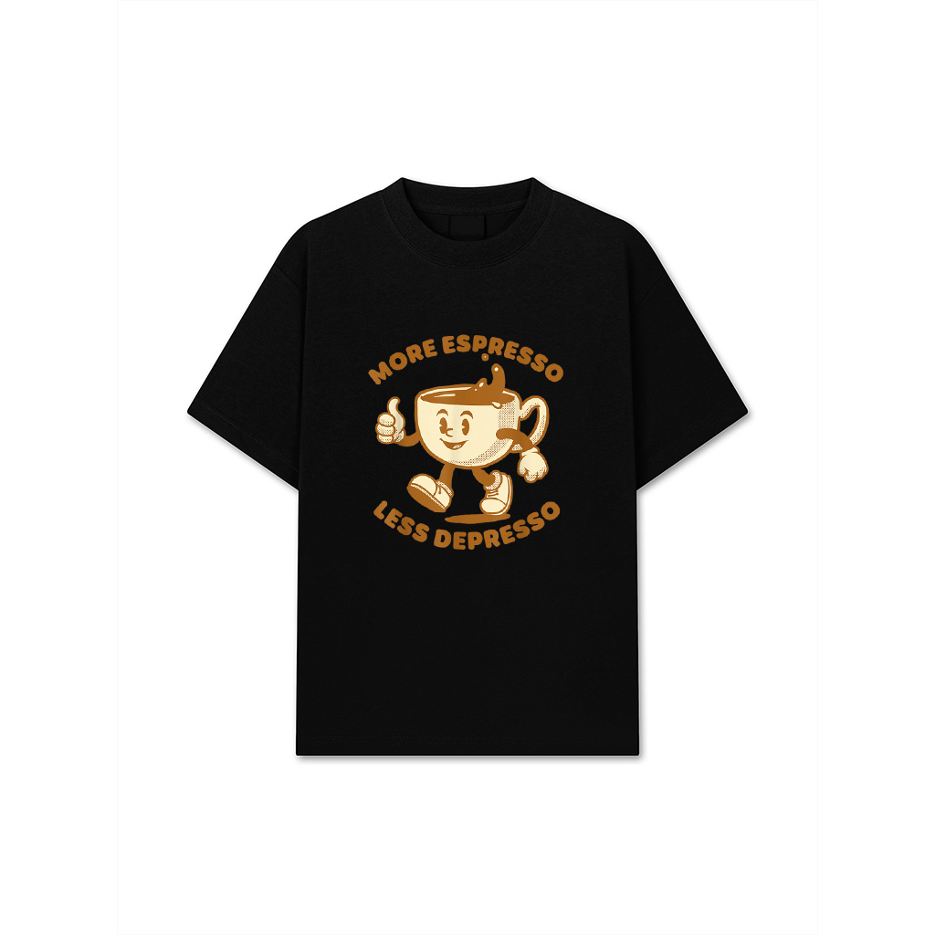 Happy Espresso Cup More Expresso Less Depresso T-Shirt