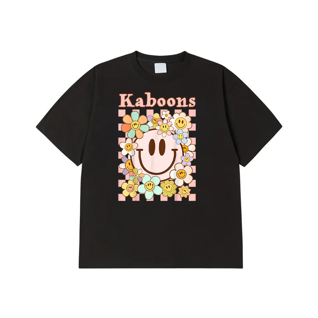 Happy Face Daisy Flower Shirt Preppy Aesthetic Smile Face T-Shirt