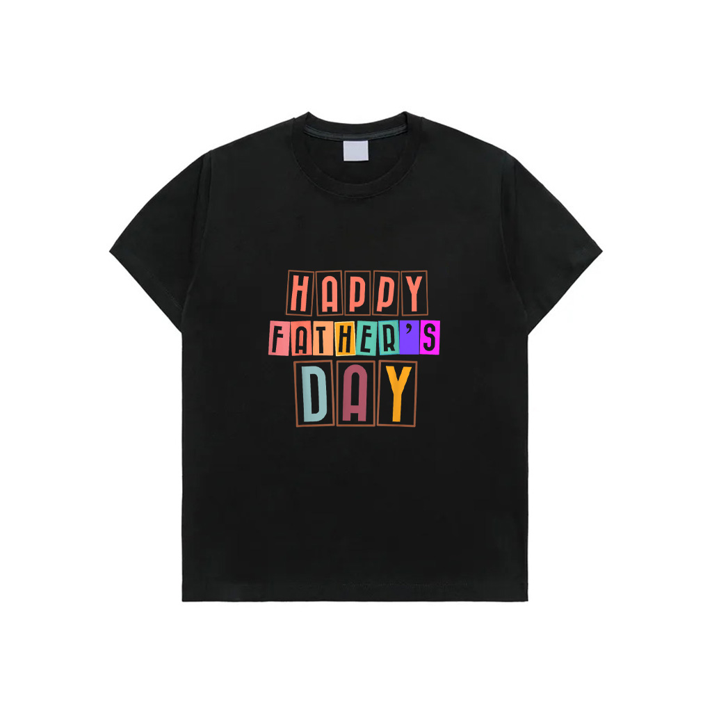 Happy Father's Day 2024 Tee For Men Dad Grandpa Love Heart T-Shirt
