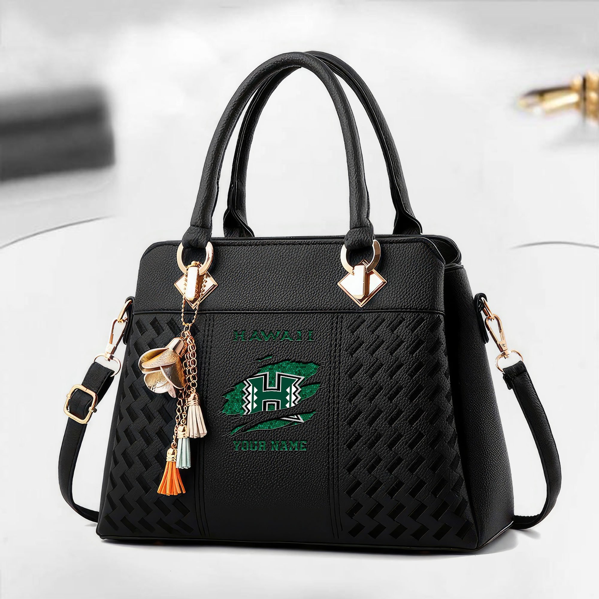 Hawaii Rainbow Warriors Deluxe Handbag For Women Custom Your Name 2025 Versions, Sport Deluxe Handbag