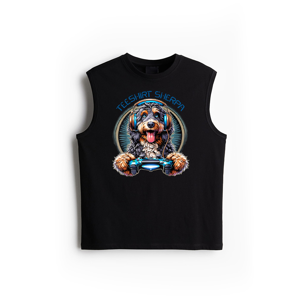Headphone Video Game Aussiedoodle Dog Gaming Tank Top