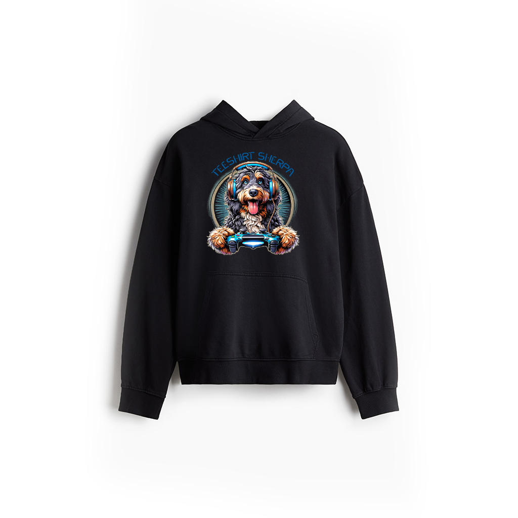 Headphone Video Game Aussiedoodle Dog Gaming Hoodie