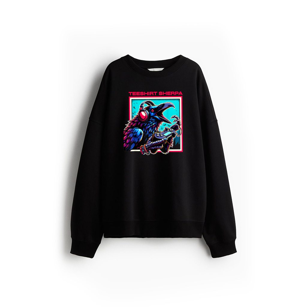 Headphone Video Game Raven Gaming Sweatshirt