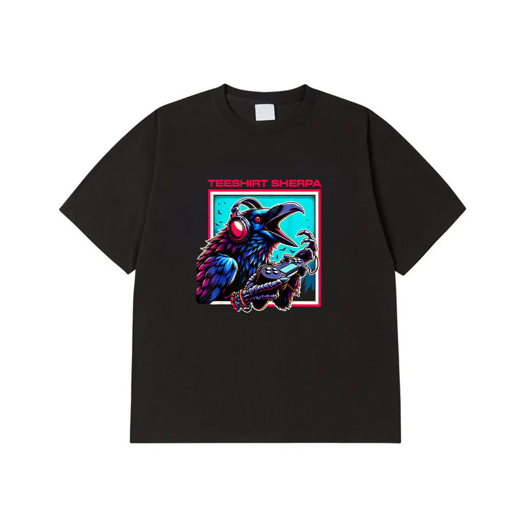 Headphone Video Game Raven Gaming T-Shirt