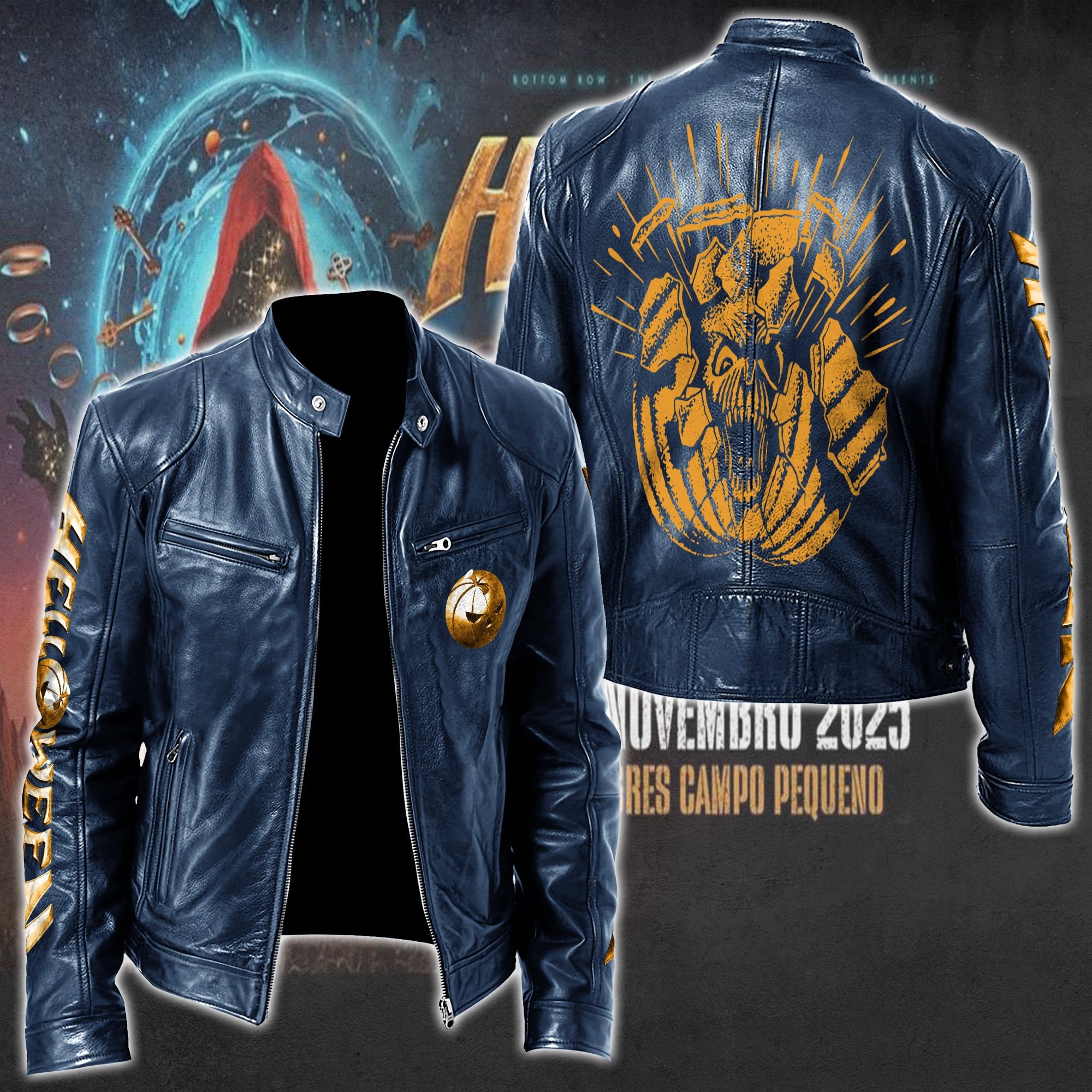 Helloween Leather Bomber Jacket