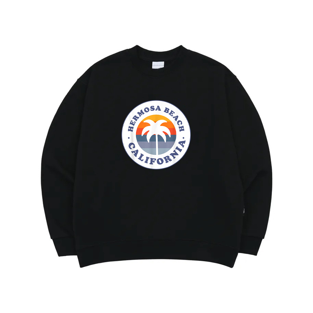 Hermosa Beach California Palm Tree Beach Vacation Souvenir Sweatshirt
