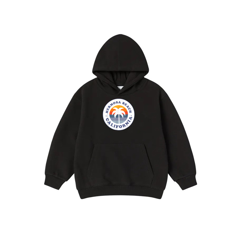 Hermosa Beach California Palm Tree Beach Vacation Souvenir Hoodie
