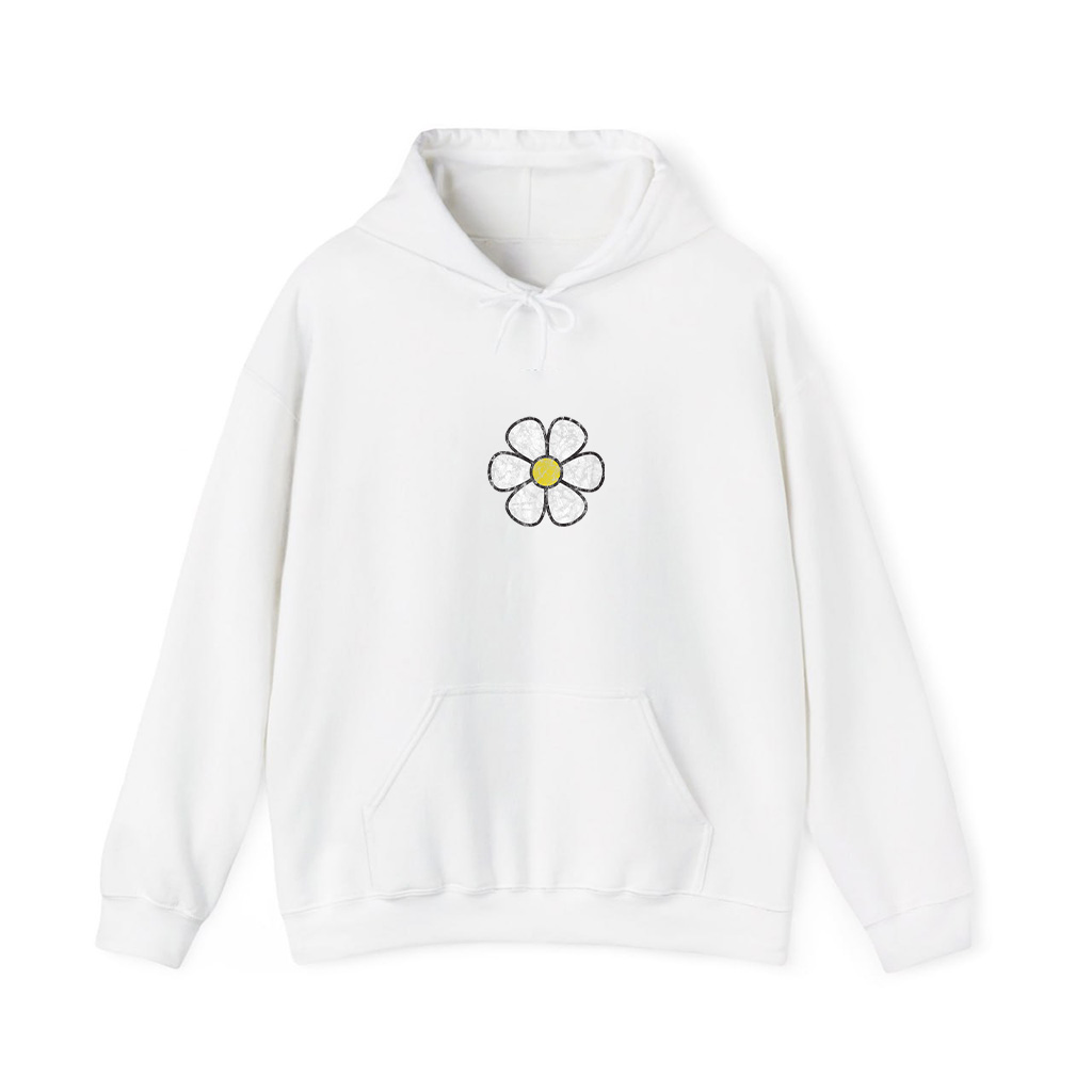 Hippie Daisy Flower Vintage Graphic Hoodie