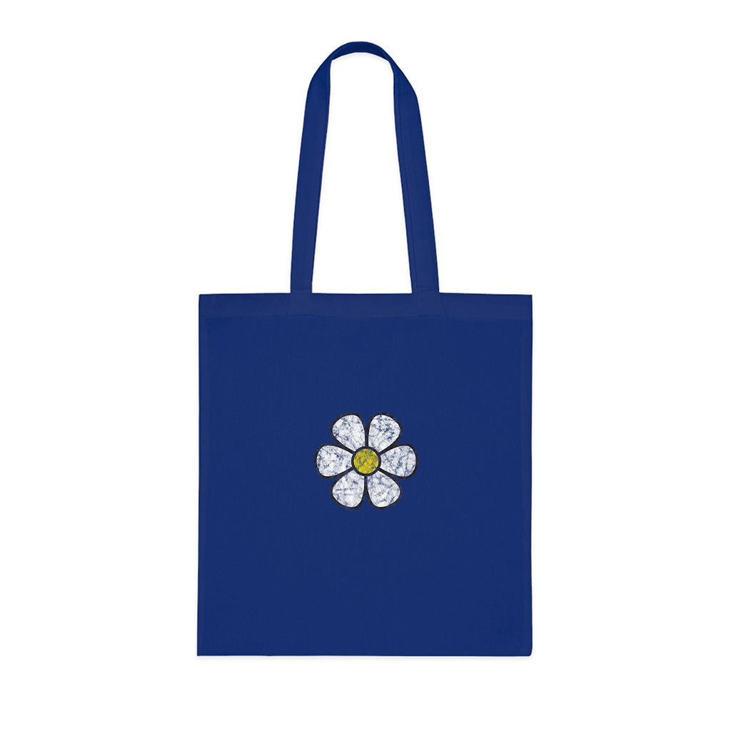 Hippie Daisy Flower Vintage Graphic Tote Bag