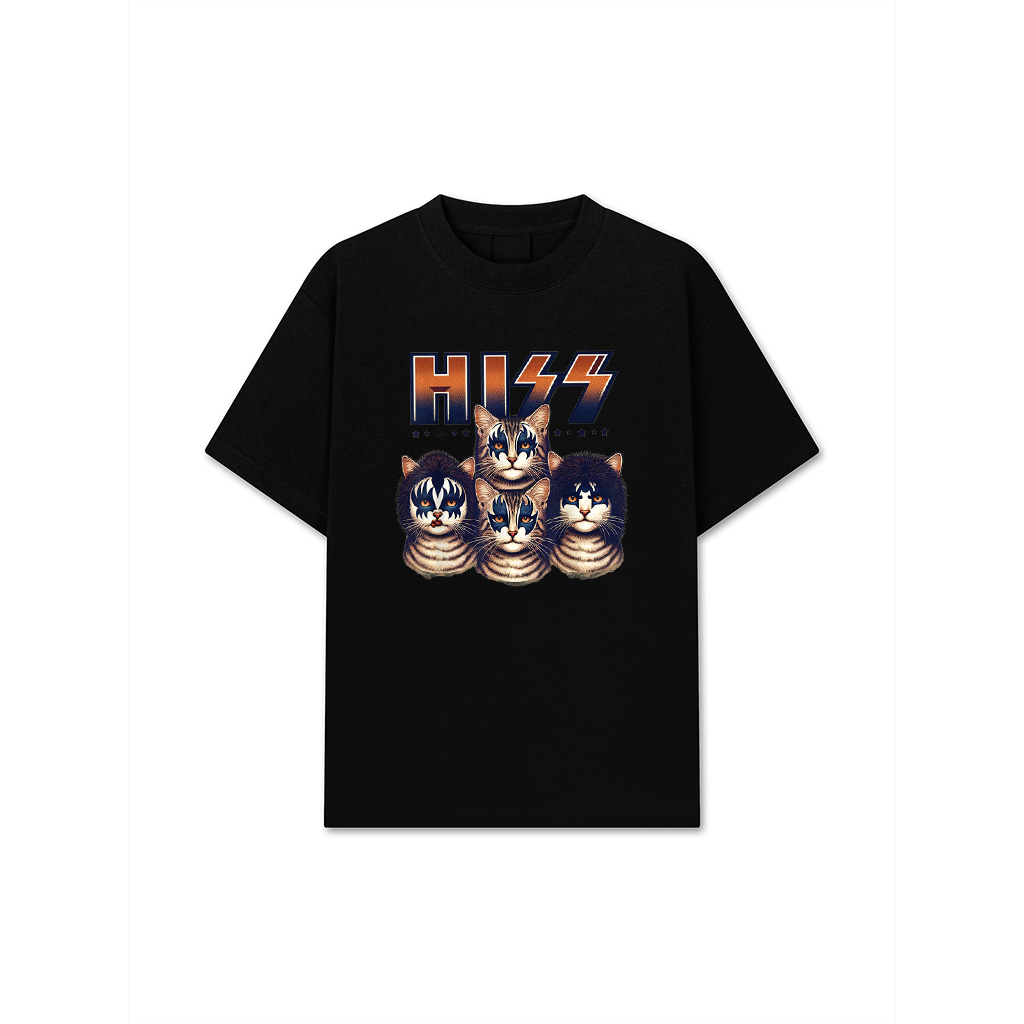 Hiss Cats Rock Kittens Rocking For Cat Lover Cat Mom Cat Dad T-Shirt