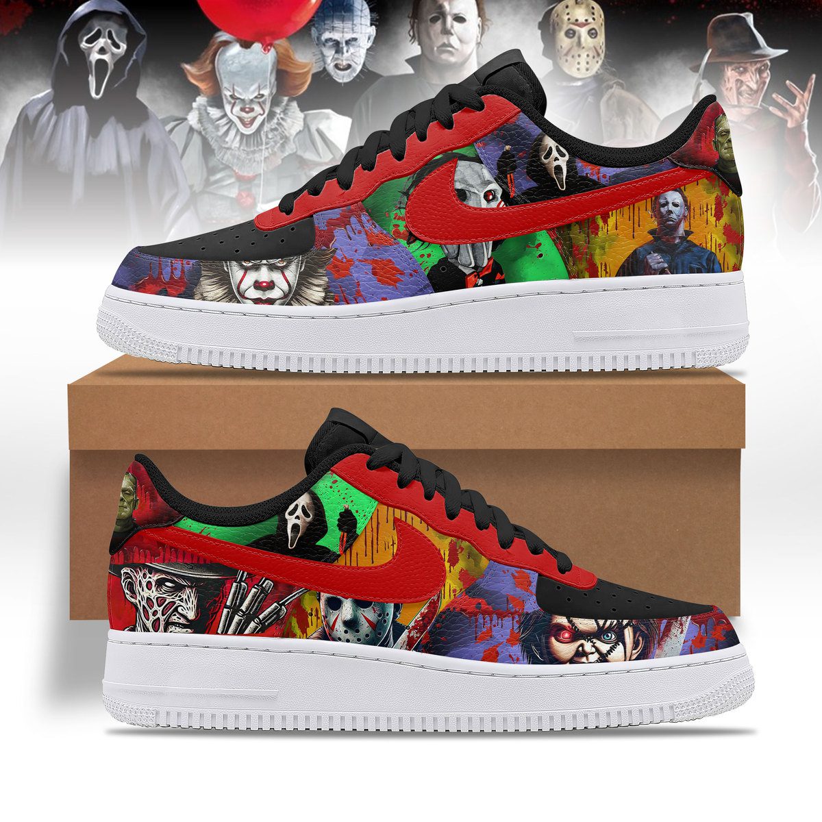 Horror Film AF1 Sneaker Limited Air Force 1 Shoes ZSP1043