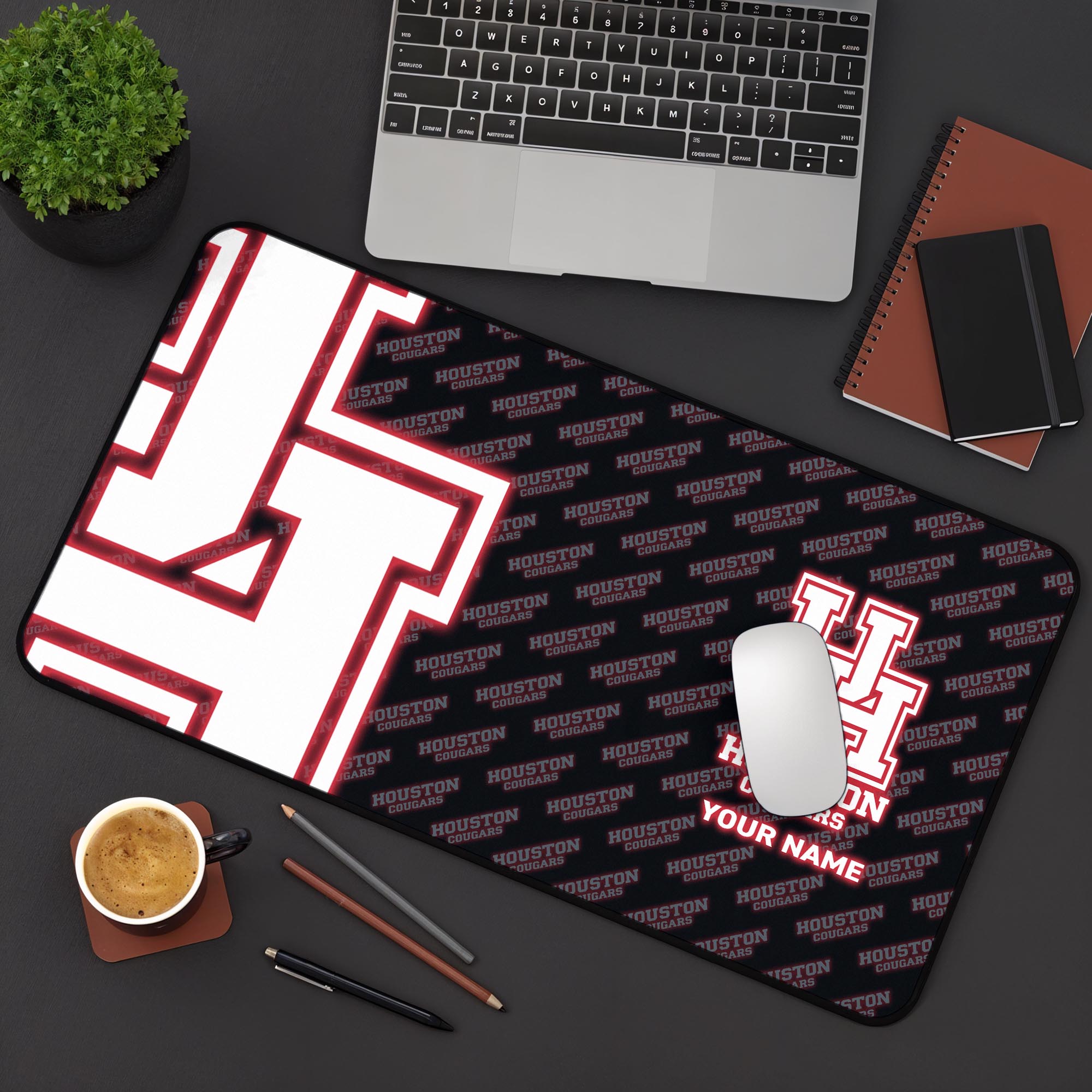 Houston Cougars 2025 Version Mouse Pad Custom Printed, Sport Team Mouse Pad, Sport Gift For Fans