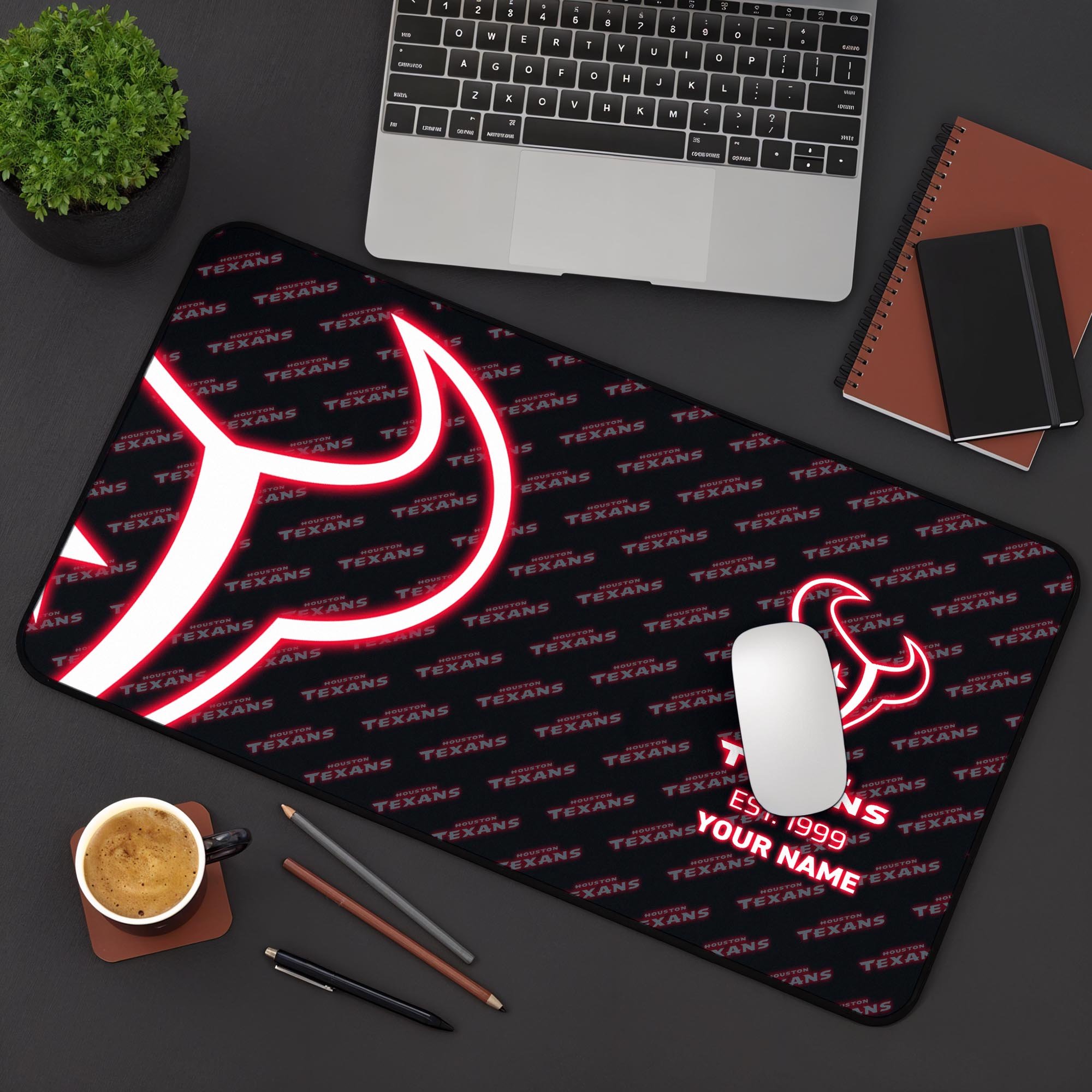 Houston Texans 2025 Version Mouse Pad Custom Printed, Sport Team Mouse Pad, Sport Gift For Fans