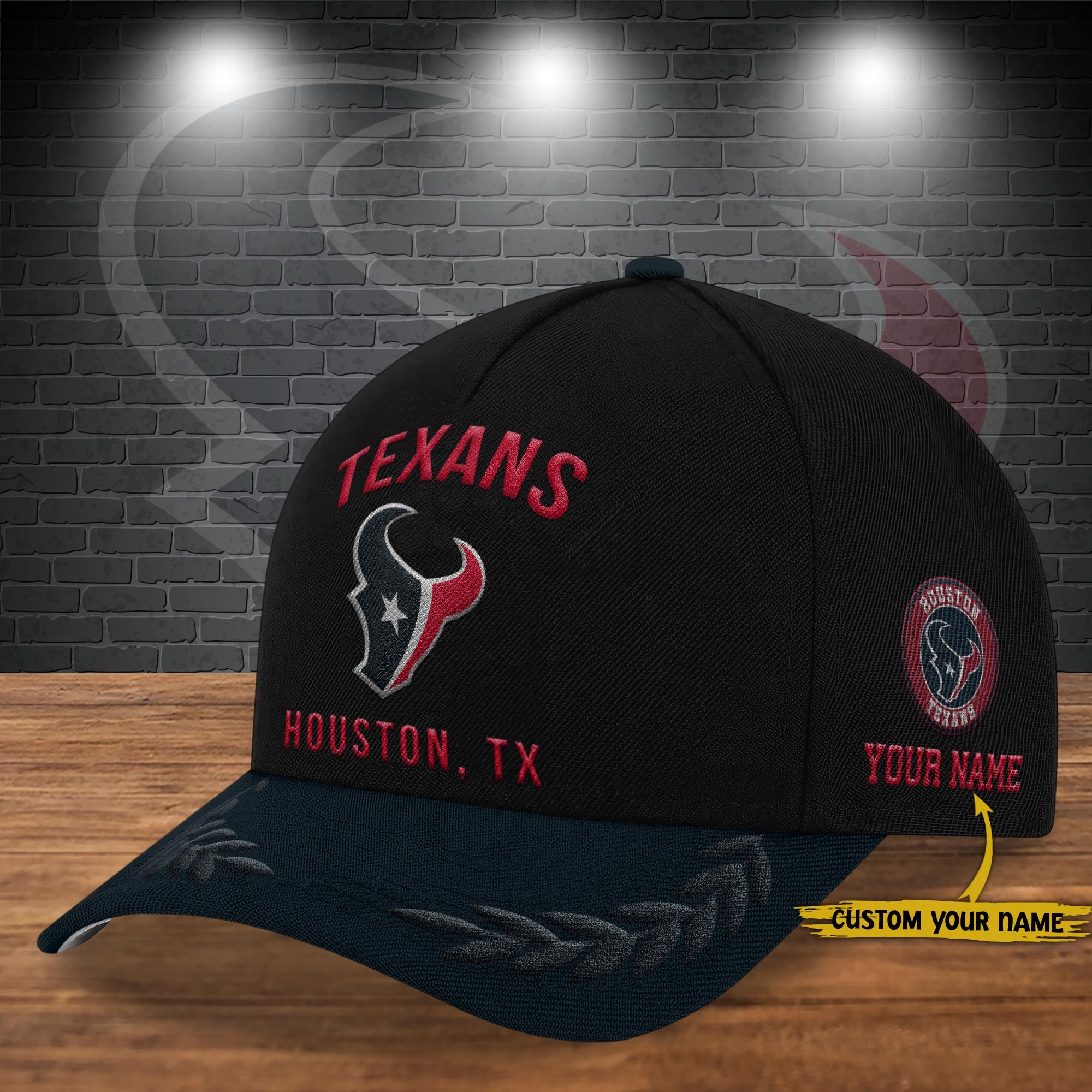 Houston Texans Cap New 2025 Version Custom Your Name, Sport Team Cap, Sport Gift For Fans